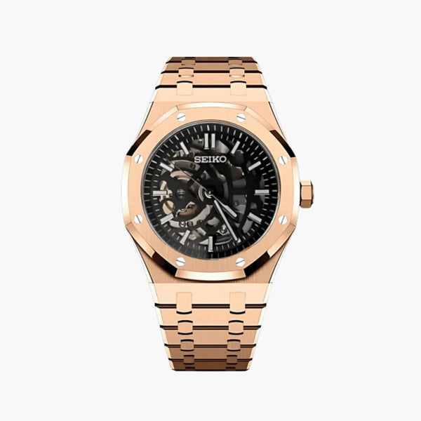 R0YAL SEIKOAK SKELETON ROESGOLD